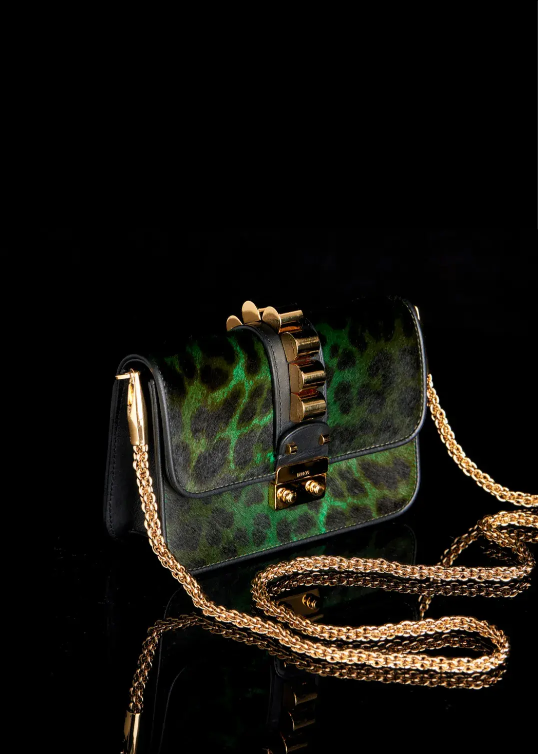 bolso milán divlos leopardo esmeralda