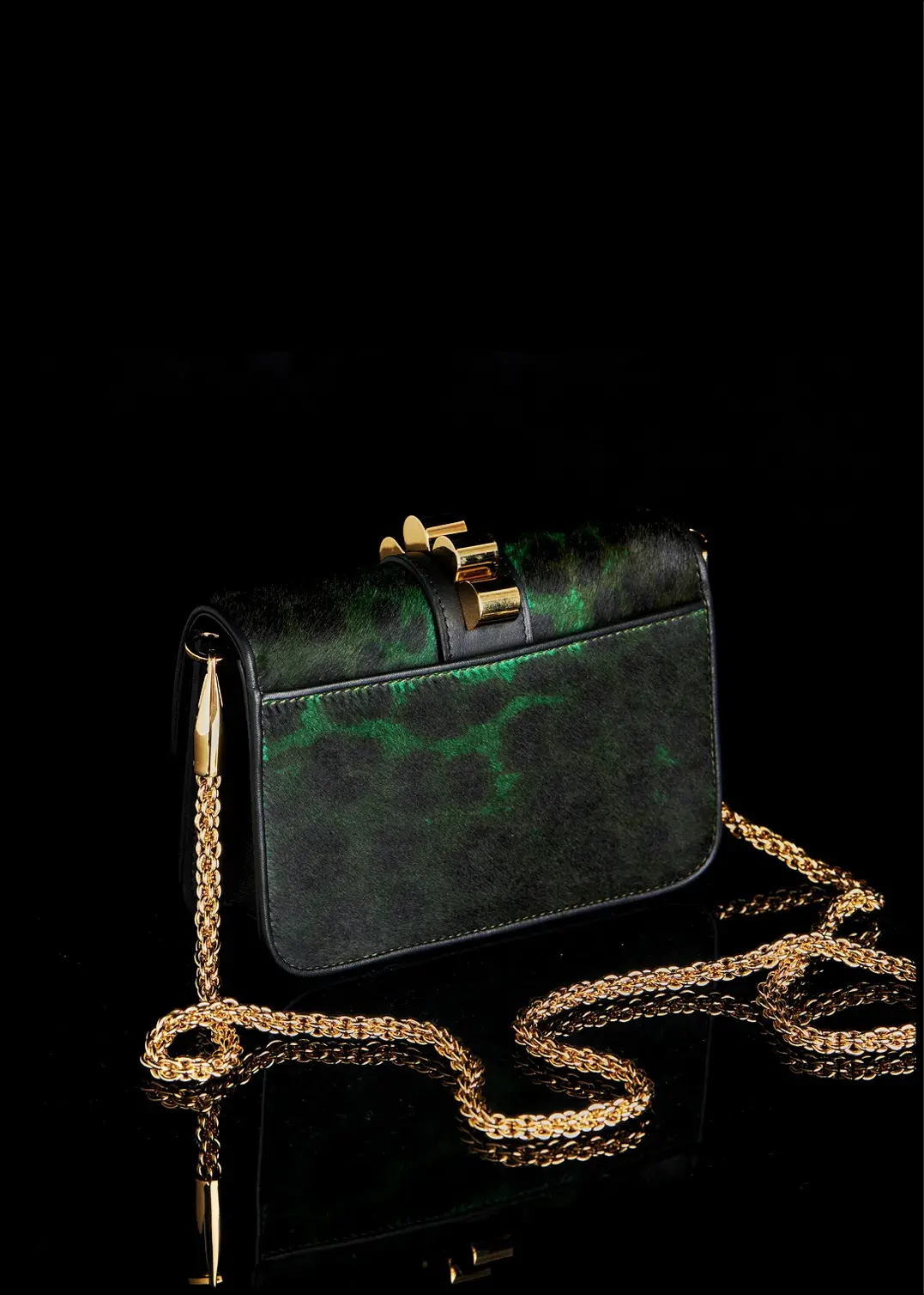 milan divlos bag emerald leopard