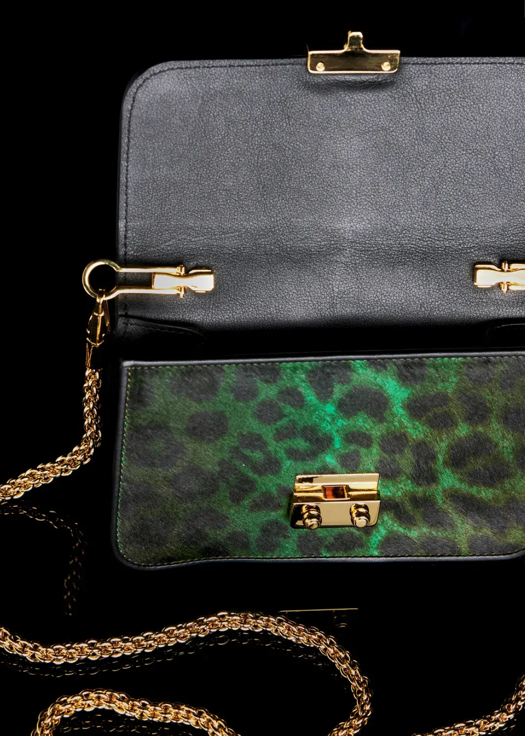 bolso milán divlos leopardo esmeralda