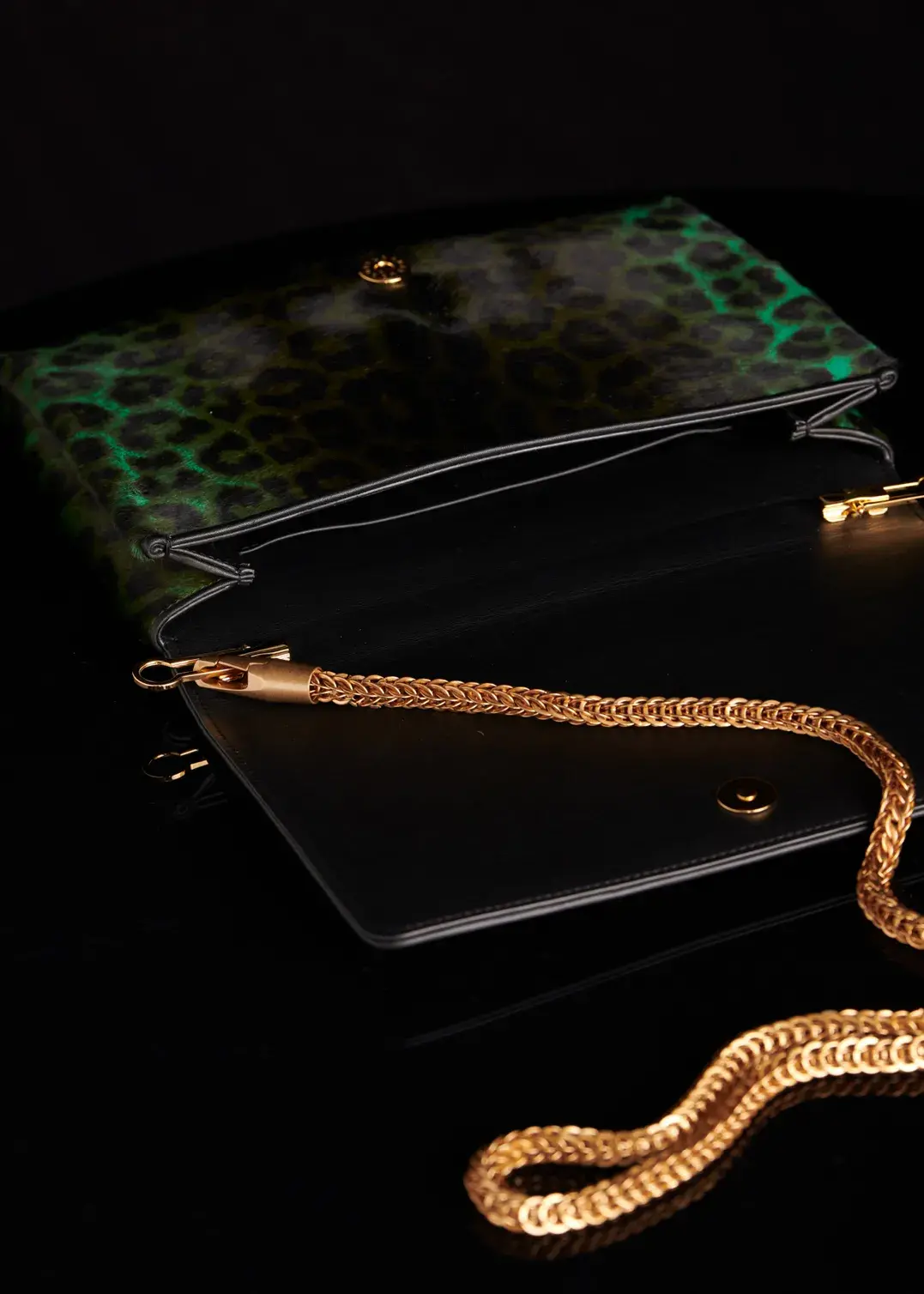 porto cervo divlos bag emerald leopard