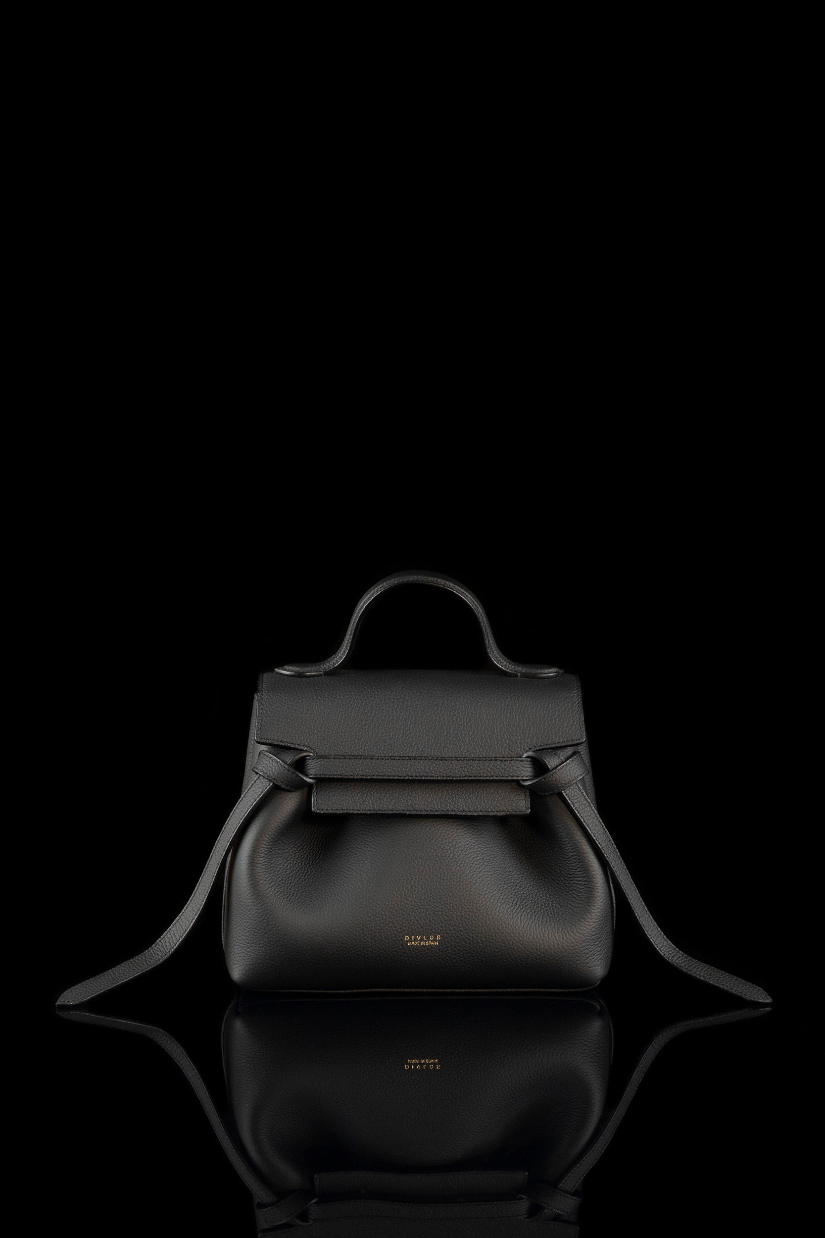 バッグ Caristyle Zurich Black Grained Calfskin Bag | DIVLOS Fashion Corporation