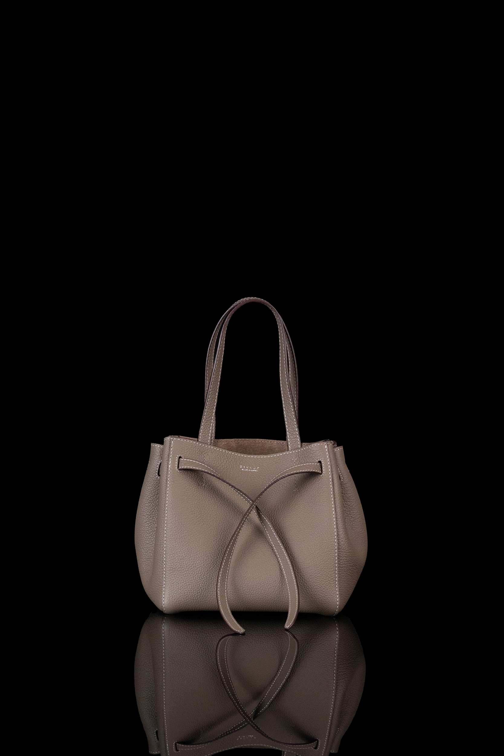Olivia S Taupe Grained Calfskin | DIVLOS Fashion Corporation